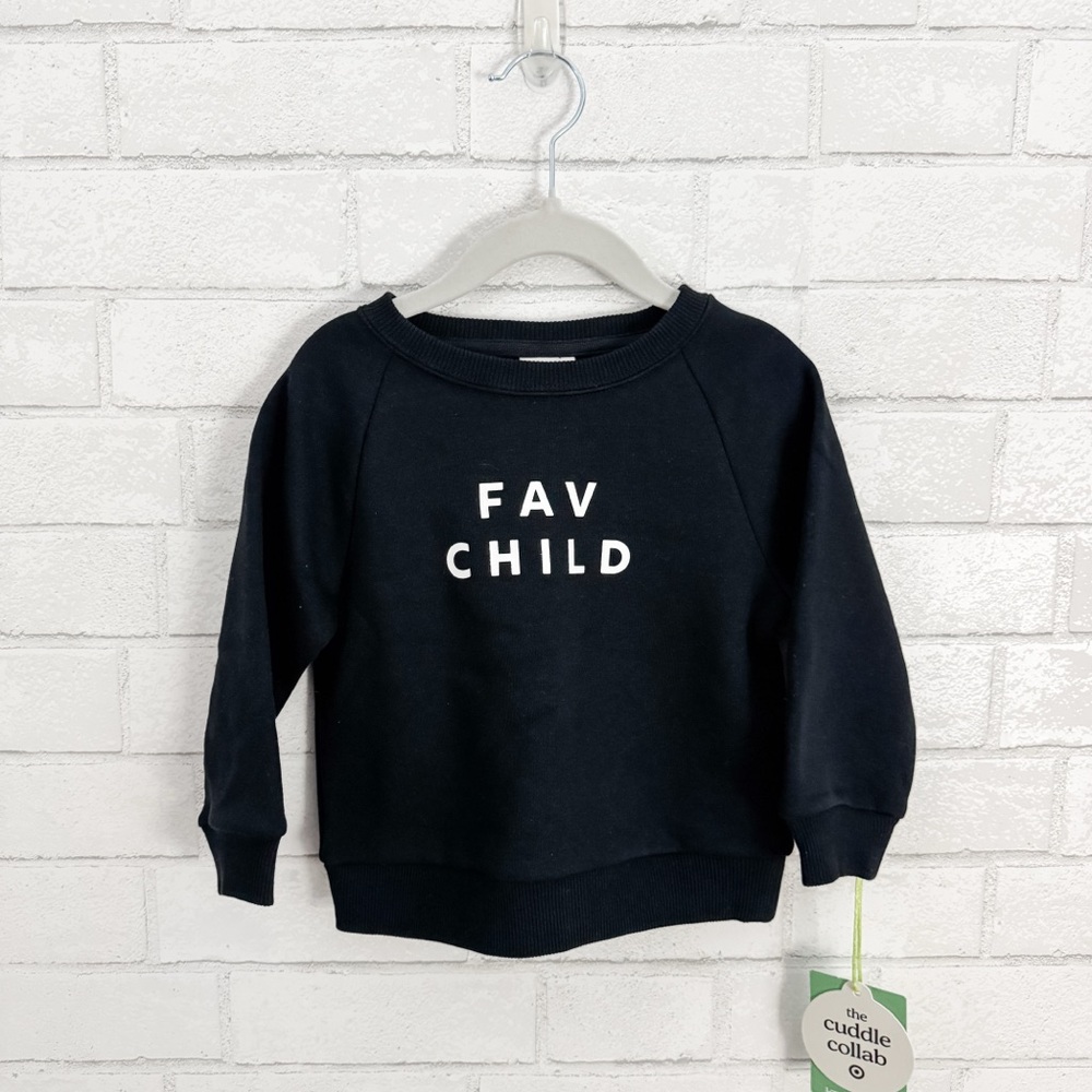 THE CUDDLE COLLAB Target “Fav Child” Black Toddler Sweatshirt